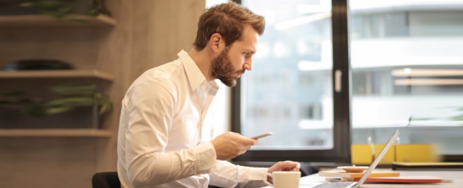 Man checking his debt